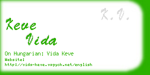keve vida business card